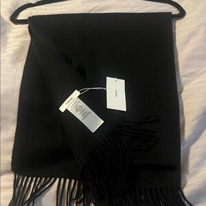 Vince Classic Black Fringe Wrap